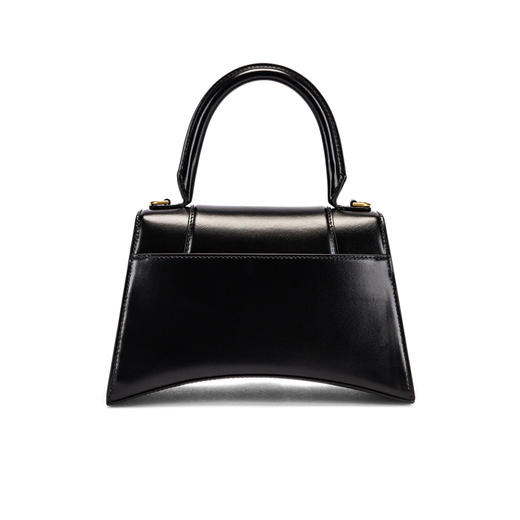 【二】BALENCIAGA 巴黎世家 女士 Hourglass系列 沙漏包亮面小牛皮手提包 黑色 593546 1QJ4M 1000 商品图2