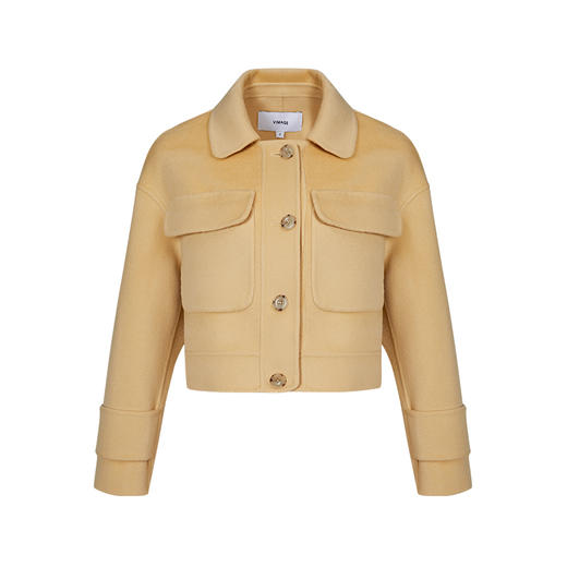 VIMAGE纬漫纪冬季新款时尚纯色短外套大衣V1614224 商品图5