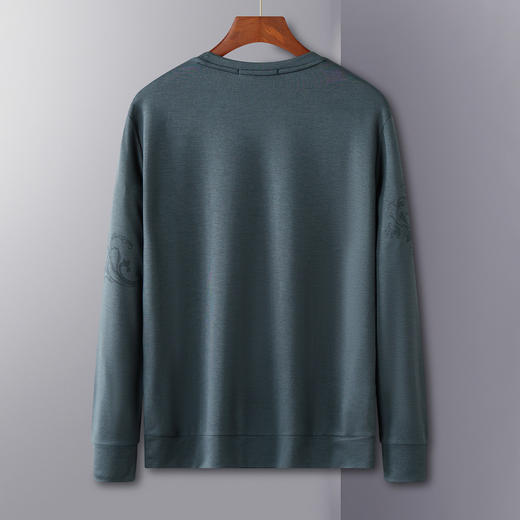 【潮流印花】罗蒙卫衣男秋冬新品圆领舒适亲肤通勤内搭外穿男士卫衣 商品图3