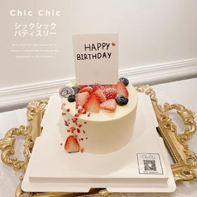 草莓蓝莓蛋糕 | 昔果