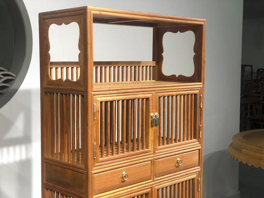 红桥红  家具严选  缅甸花梨（大果紫檀）【151 有券口直棂架格】 商品图3