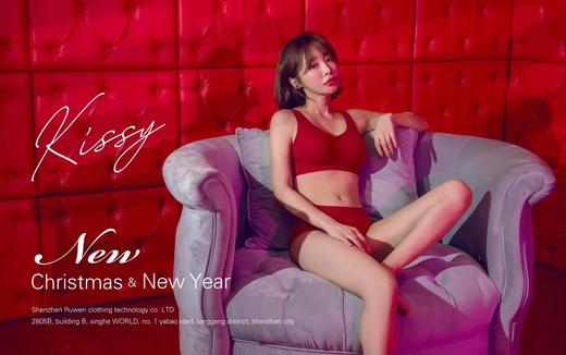 新年开运内衣套装  本命年内衣 kissy 如吻新年内衣 内衣+内裤一套 送礼袋 商品图4