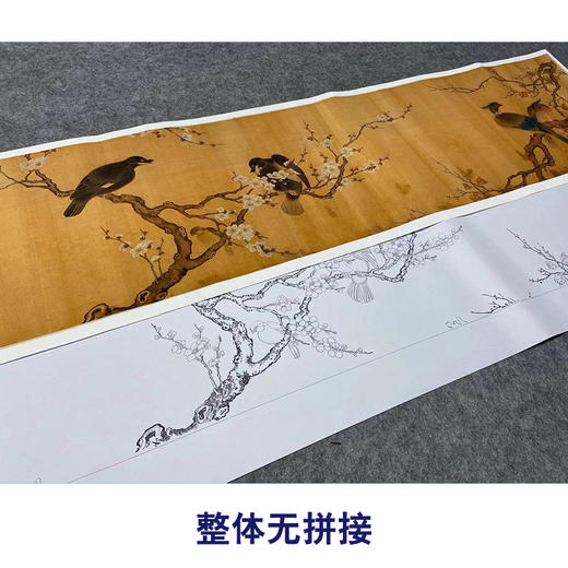 【长卷】工笔花鸟画白描底稿古画长卷佚名《花卉翎毛图》多种白描尺寸可选G039 商品图4