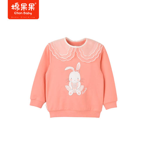 商场同款棉果果春季女童小毛圈翻领套头卫衣M122180222131 商品图0