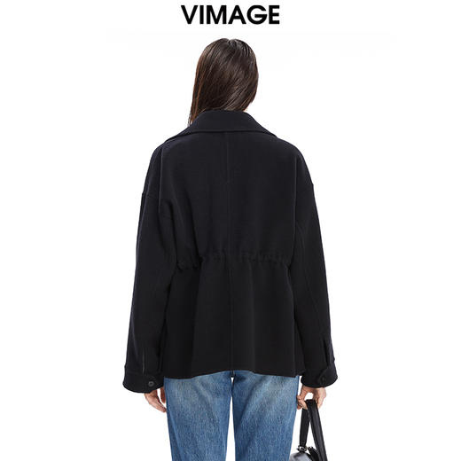 VIMAGE纬漫纪冬季新款短款羊毛大衣V1614204 商品图3