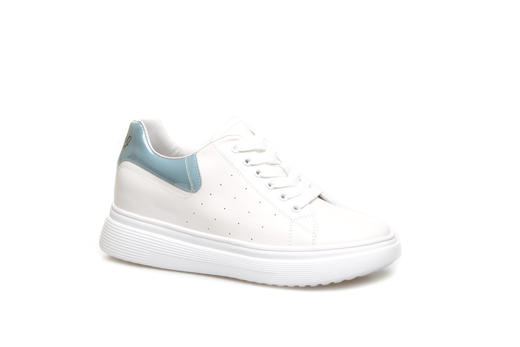 豪麟名鞋奥莱迪嘉女装牛皮革潮搭小白鞋DJXXA12WX018蓝色  原价1960元 商品图0