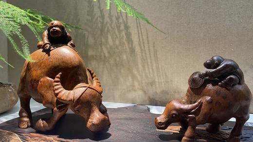 牧牛童趣竹根雕摆件（1套） 商品图1