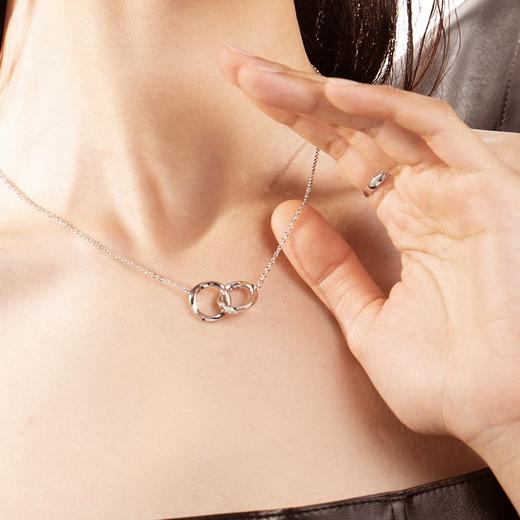 【明星同款】Fanci范琦【莫比乌斯系列】双环情侣项链银饰小众生日礼物送女友 商品图4
