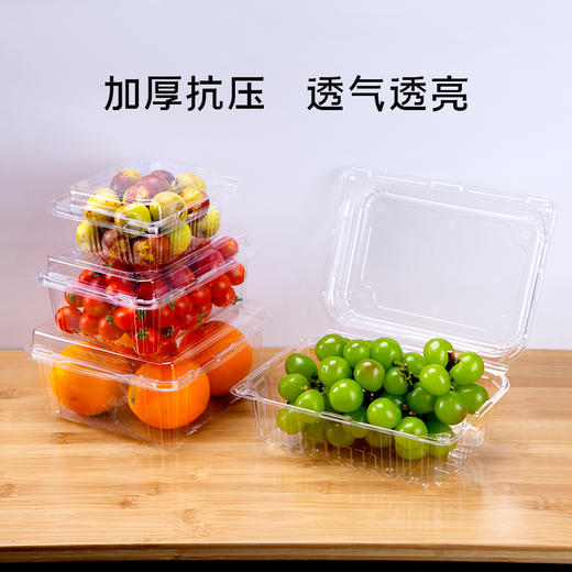 喇叭花一次性透明塑料水果草莓包装盒子果蔬菜冬枣保鲜果切一斤装 商品图2