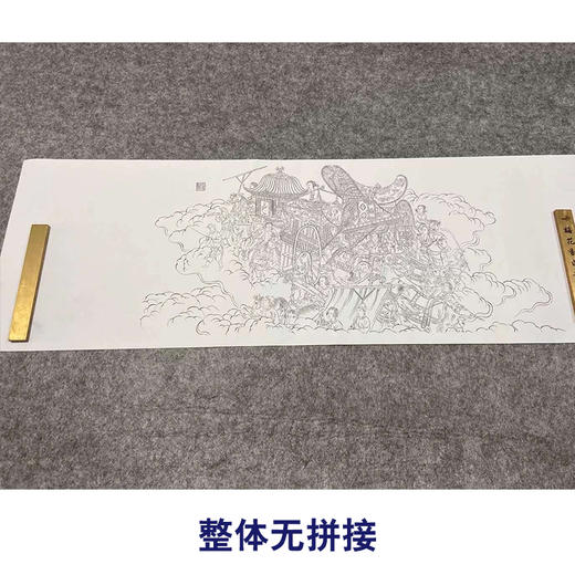 【长卷】工笔人物画白描底稿古画长卷李公麟《西岳降灵图》多种白描尺寸可选G016 商品图4
