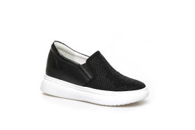 豪麟名鞋奥莱迪嘉女装牛皮革时尚休闲鞋DJXXA12WX017黑色  原价1960元