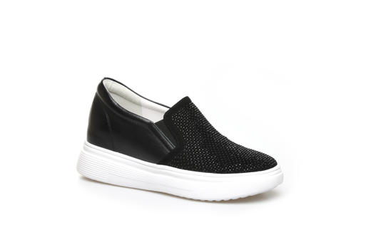 豪麟名鞋奥莱迪嘉女装牛皮革时尚休闲鞋DJXXA12WX017黑色  原价1960元 商品图0