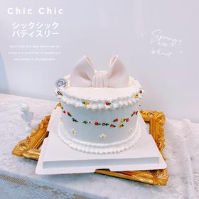 米白刺绣蝴蝶结 | 昔果