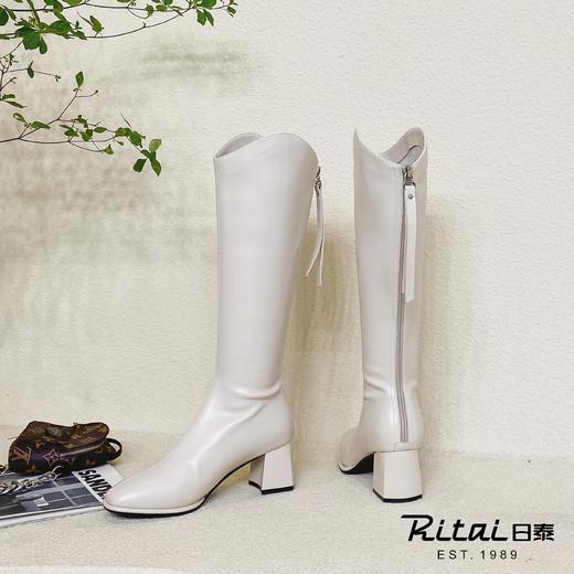 粗跟长筒方头日泰卡奴兰商城 日泰皮鞋1531X78101R方头长筒女靴 商品图1