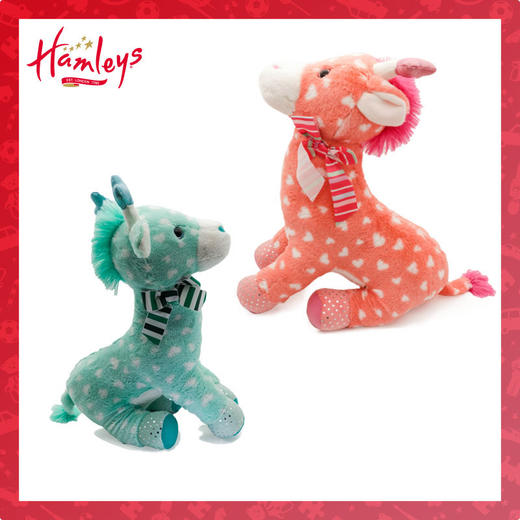 【自营】Hamleys 长颈鹿53cm-桃红/蓝色 商品图0