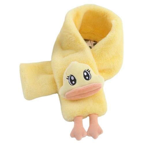 秋冬毛绒儿童围巾保暖卡通小鸭宝宝脖套韩版男女童小孩仿兔绒围脖 商品图4