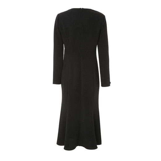 EITIE爱特爱春季新款时尚通勤改良旗袍V领开叉显瘦A字纯色连衣裙A2207911 商品图7