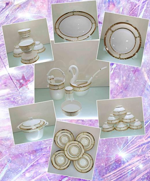 5F隆昌瓷器50头梦幻天堂骨瓷餐具 商品图0