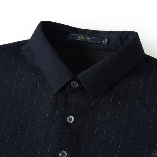 【加绒保暖】罗蒙衬衫男防风御寒商务通勤休闲百搭柔软亲肤长袖衬衣男 商品图6