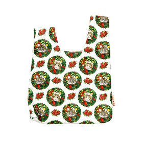 HUJI祤集套结手提包插画猫咪圣诞