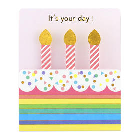 艺贺生日贺卡9B9101A生日快乐蛋糕创意立体礼物卡片