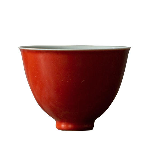 茶香记 手绘双线柿红杯 双面釉 柿柿如意 好搭好用 品茗杯 商品图4