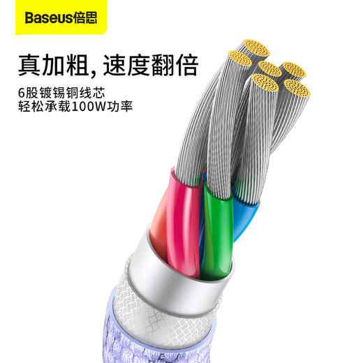 倍思 晶耀系列 快充数据线USB to Type-C 100W 商品图5