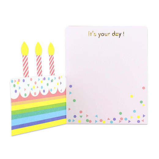 艺贺生日贺卡9B9101A生日快乐蛋糕创意立体礼物卡片 商品图2