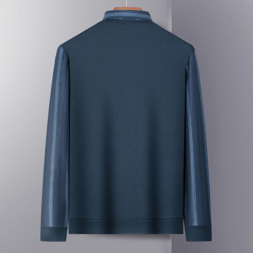 【加绒加厚】罗蒙秋冬男装保暖衬衫男士时尚休闲学院风假两件套头衬衫 商品图3