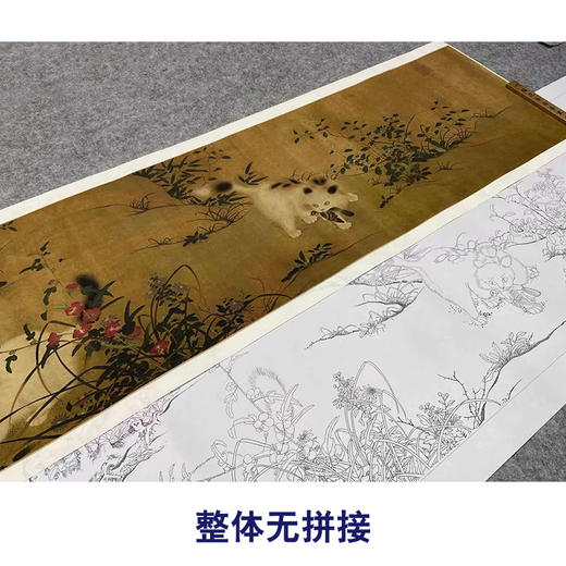 【长卷】工笔动物画白描底稿古画长卷朱瞻基《唐苑嬉春图》多种白描尺寸可选G031 商品图4