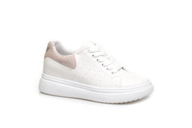 豪麟名鞋奥莱迪嘉女装牛皮革潮搭小白鞋DJXXA12WX018粉色  原价1960元