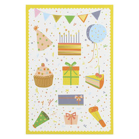 艺贺生日贺卡9B0103祝福礼物卡片创意礼品1张装