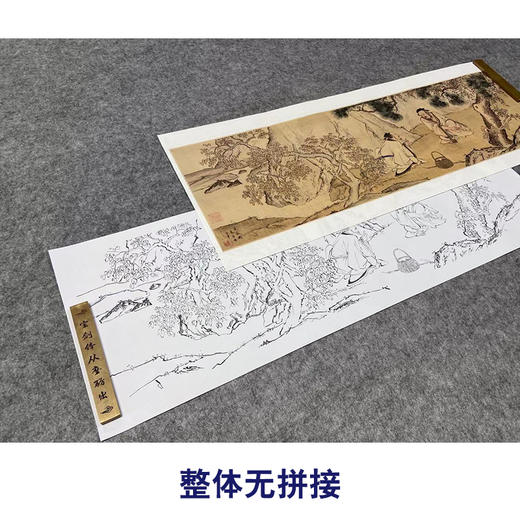 【长卷】工笔山水人物画白描底稿古画长卷萧晨《仿李希采薇图》多种白描尺寸可选G027 商品图4