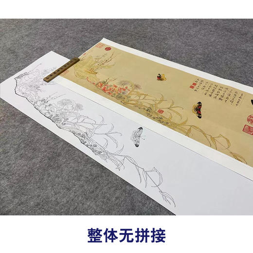 【长卷】工笔花鸟蝴蝶画白描底稿古画长卷赵昌《写生蛱蝶图》多种白描尺寸可选G005 商品图4