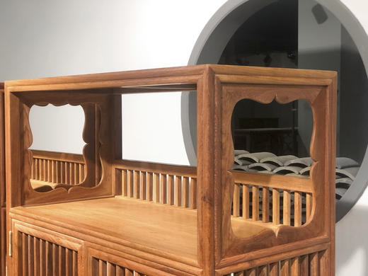 红桥红  家具严选  缅甸花梨（大果紫檀）【151 有券口直棂架格】 商品图7