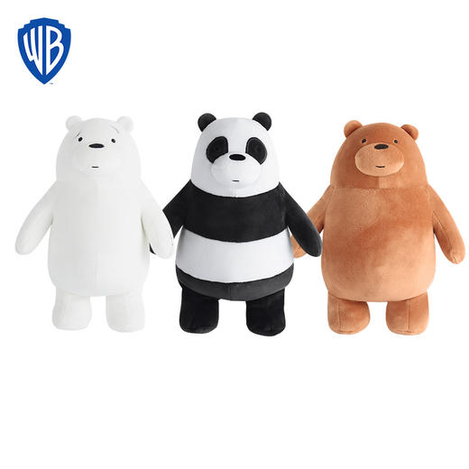 华纳正版授权咱们裸熊CN卡通频道毛绒玩具抱枕玩偶公仔节日礼物 商品图4