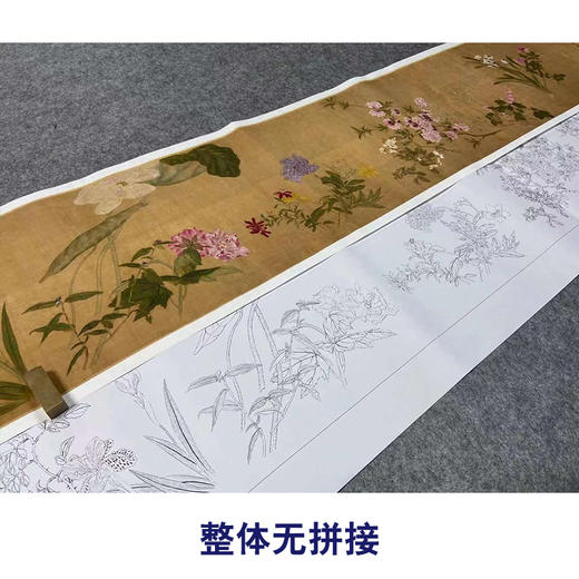 【长卷】工笔花鸟画白描底稿古画长卷恽寿平《百花图卷》多种白描尺寸可选G040 商品图4