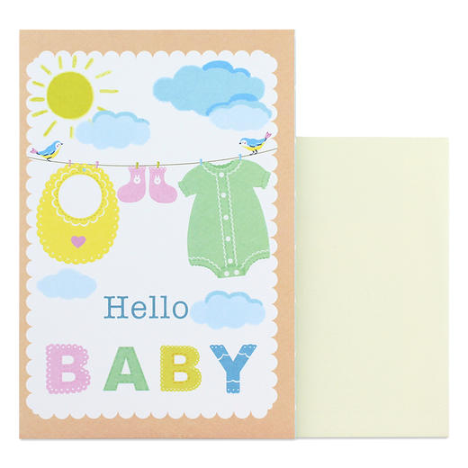 艺贺婴儿诞生贺卡13BC0107新生儿祝福卡片 商品图1