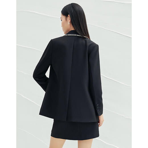 EITIE爱特爱春季新款时尚职业通勤百搭显瘦干练西装外套女A2203915 商品图4
