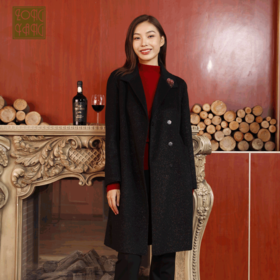 宗洋双面修身中长款羊毛大衣BDK8ZD7784-04