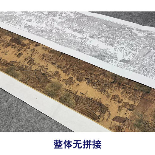 【长卷】工笔山水人物画白描底稿古画长卷张择端《清明上河图》多种白描尺寸可选G007 商品图4
