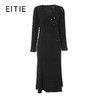 EITIE爱特爱春季新款时尚通勤改良旗袍V领开叉显瘦A字纯色连衣裙A2207911 商品缩略图6