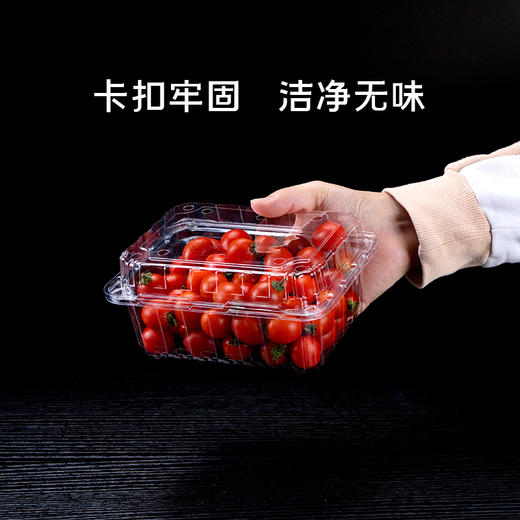 喇叭花一次性透明塑料水果草莓包装盒子果蔬菜冬枣保鲜果切一斤装 商品图3