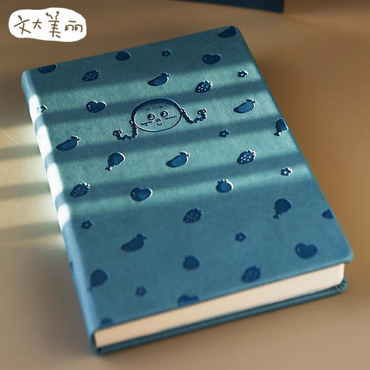 【文大美丽】文大美丽原创卡通手账笔记本 卡通童趣 仿皮封面 触感柔软 防水耐脏 粉色 蓝色 商品图6