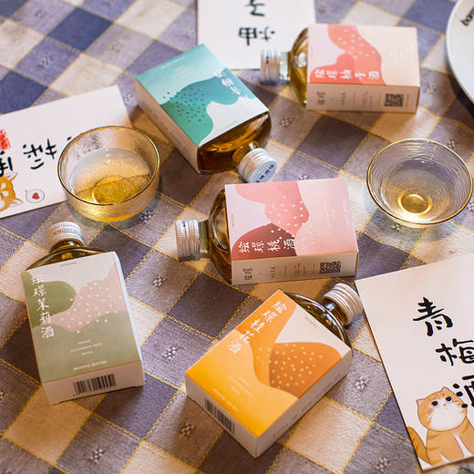 绘璟 创意黄酒5瓶装（桂花酒/桃酒/青梅酒/柚子酒/茉莉酒）100g*5 山尽五色系列 商品图2