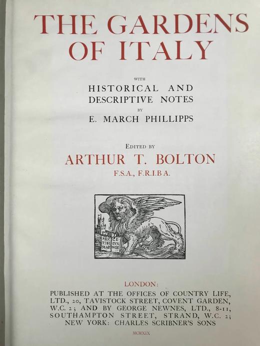 1919年 意大利庭院图集 400余幅插图 精装8开 商品图3