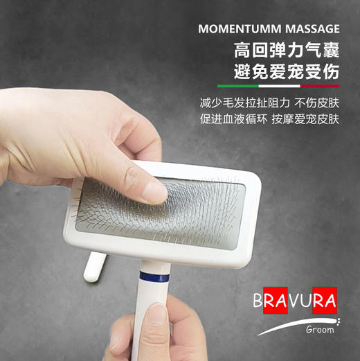 小白针梳 大白针梳意大利BRAVURAGROOM品牌 宠物针梳 商品图2