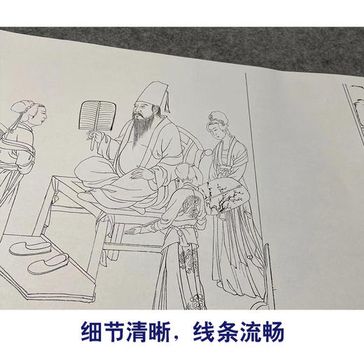 【长卷】工笔人物画白描底稿古画长卷顾闳中《韩熙载夜宴图》多种白描尺寸可选G004 商品图3