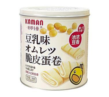 卡啰卡曼豆乳味脆皮蛋卷308g/罐 商品图0