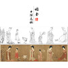 【长卷】工笔传统仕女人物画白描底稿古画长卷周肪《簪花仕女图》多种白描尺寸可选G006 商品缩略图0